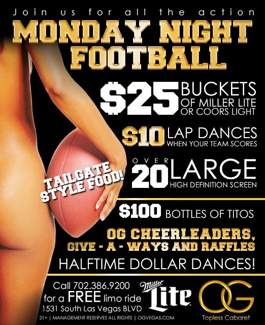 OGLasVegas's tweet photo. With so many amazing specials going on, OG's is the place to be for Monday Night Football! #OGVegas #MNF https://t.co/R2SbcizAvn