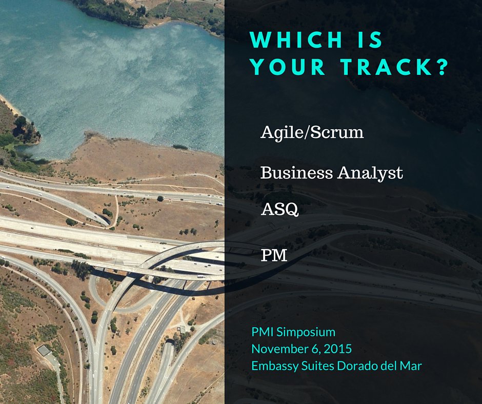 . Which is your track? PMI 2015 Simposium #pmipr2015 #iampmp