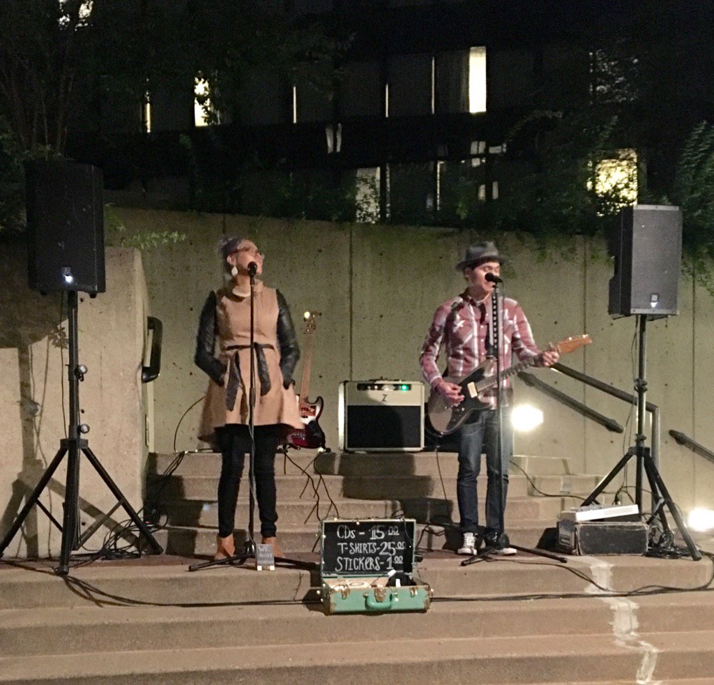 thewondergirl's tweet image. #scattertheirown performing at the #ParentCampUSA reception... 🎤