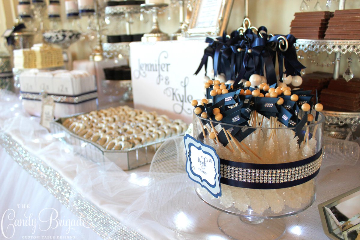 Thecandybrigade's tweet photo. What's better than some navy blue, silver &amp; white sweets?  #thecandybrigade #yum #wedding #SweetDreams #connecticut https://t.co/3nhoQWufTo