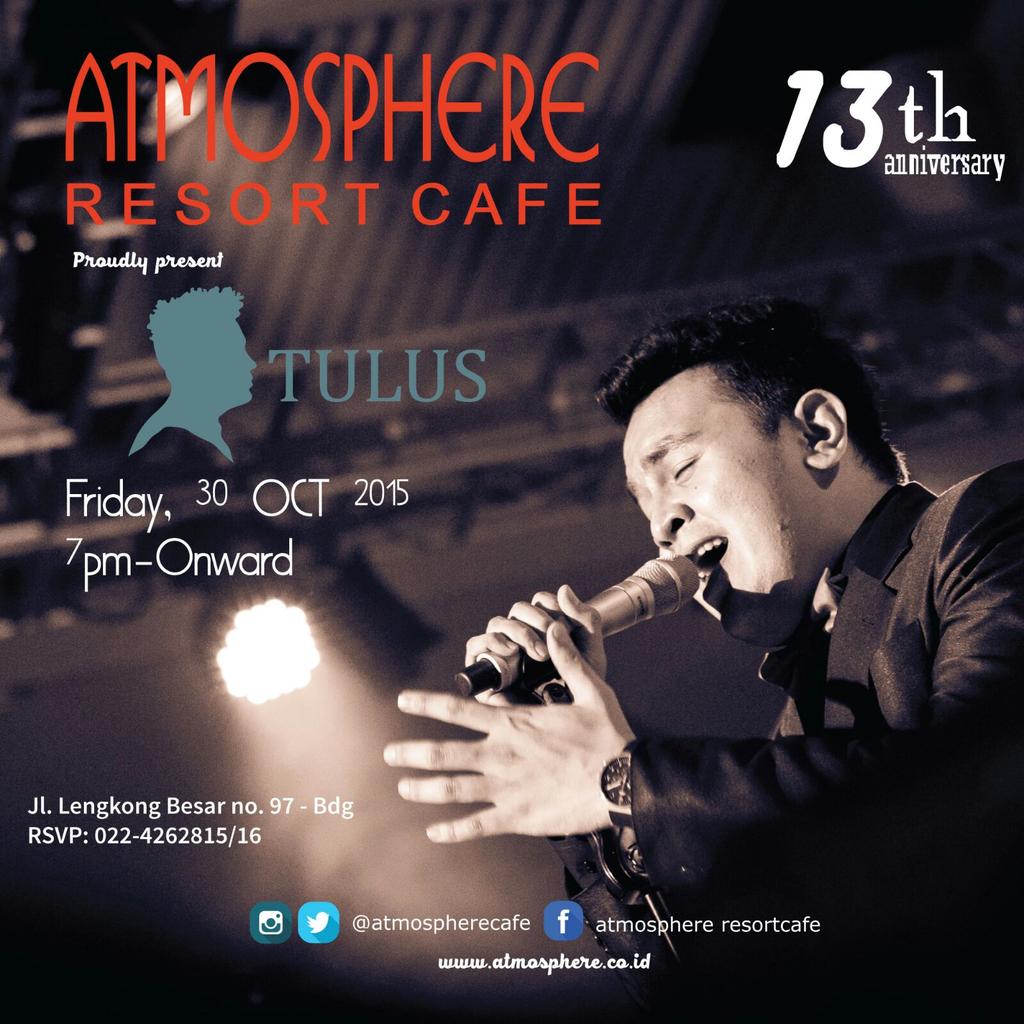 musiktulus's tweet photo. Siapa yang sudah tidak sabar untuk lihat penampilan TULUS di Bandung akhir pekan ini @atmospherecafe? 

#AgendaTULUS https://t.co/yzSB8eg2ww