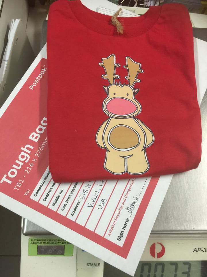 Em_and_Ray's tweet photo. This reindeer is going all the way from Perth, Australia to LA! Safe travels!  #australiapost #christmas #reindeer https://t.co/Hjzd1XzahI