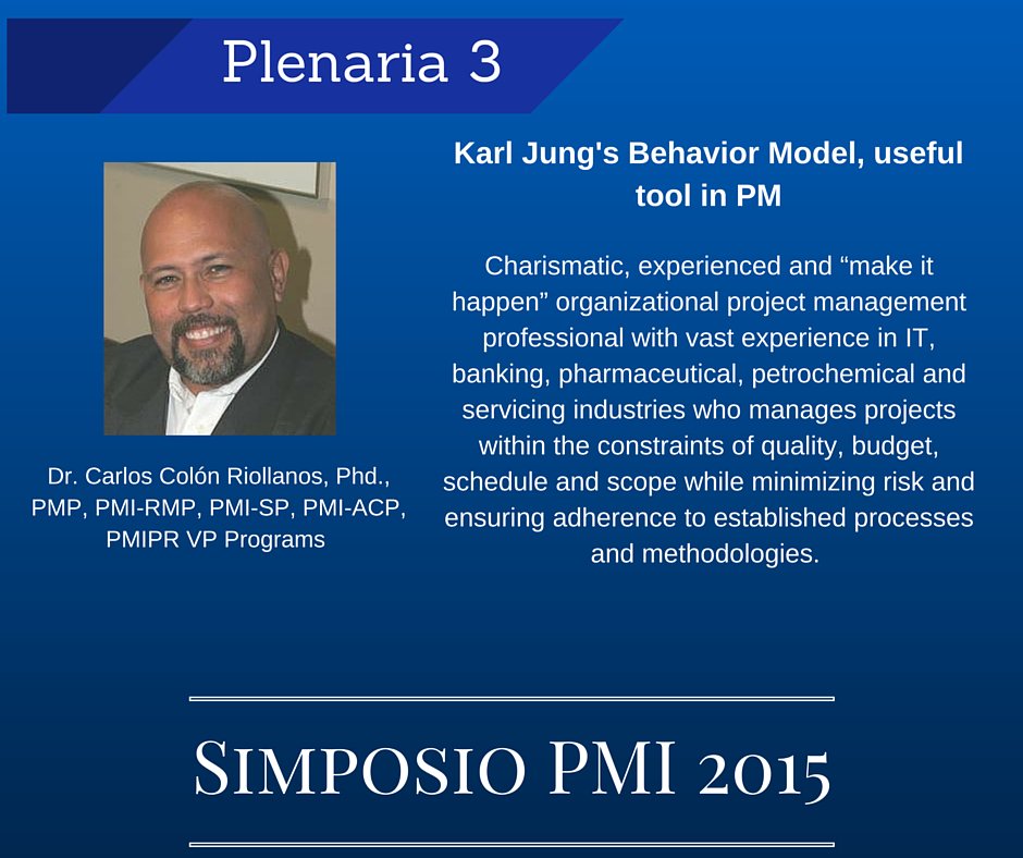 El tema del comportamiento abrirá la tarde del Simposicio PMI 2015. #pmipr2015 #soypmp