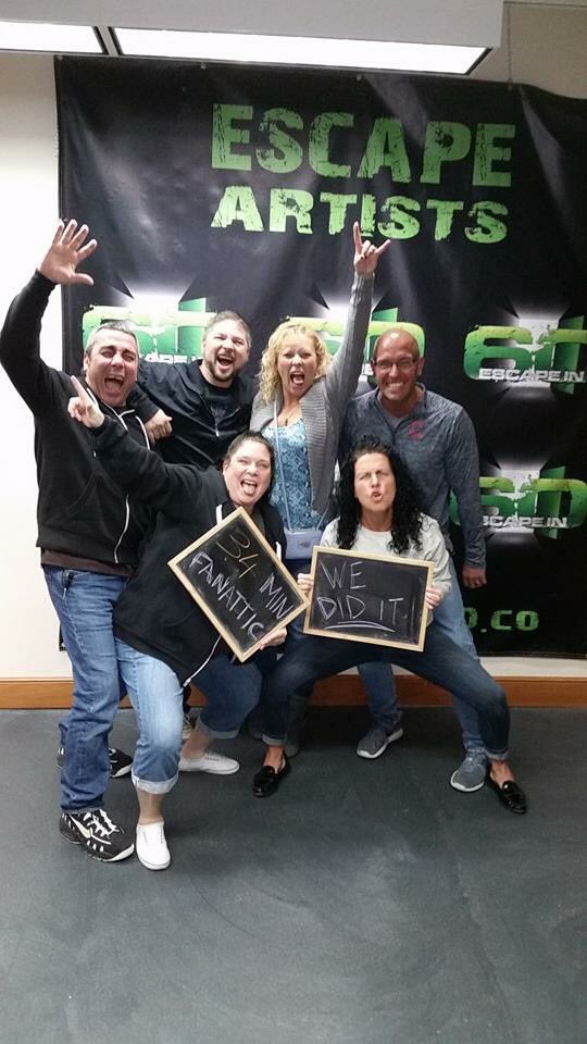 shellg67's tweet photo. #escapein60 we did in 34 min!! Way to go team!! #fanattic #numberone https://t.co/k8VFTBGfgU