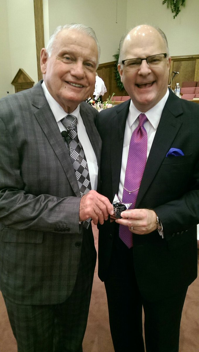 DrJohnNHamblin's tweet photo. Happy to present to Dr. Sammy Allen, "Friend Of The Evangelist" award on 54th anniversary of @CBCFairmount . https://t.co/tq0do4fzIC