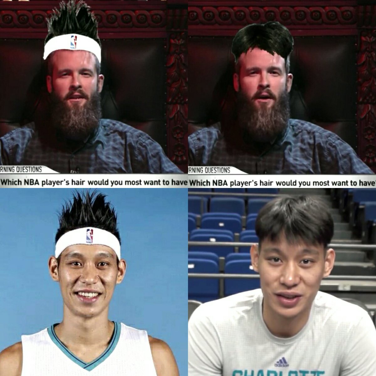 Loveforlife0323's tweet photo. Which player's hair would u most want 2 have? Treykerby all-in on @JLin7! 😂#SuperVersatile
🎥https://t.co/co5PYHWLXR https://t.co/RvbvuQ3RnS