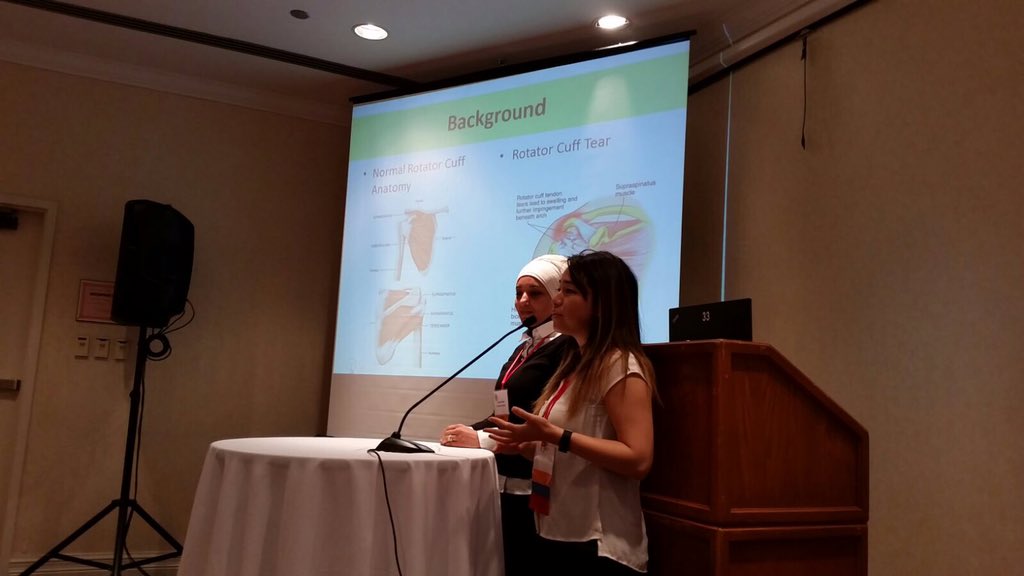 AnneDangPA's tweet photo. Had privilege of presenting w/ my Ortho PA colleague Ohood during #CAPA2015 Poster Presentation: Case report https://t.co/8cJUyFnI20
