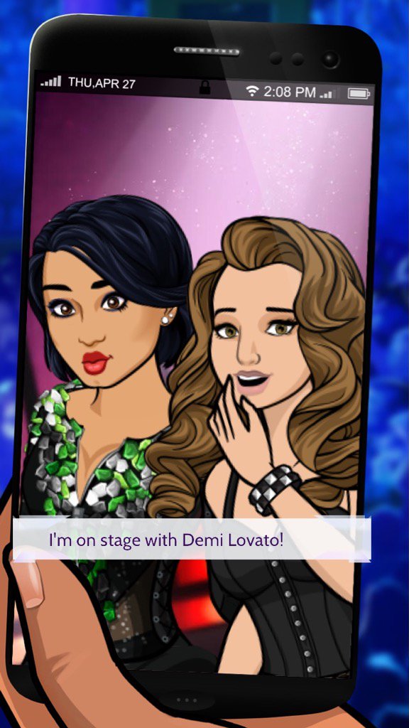 OnlyTheFangirl's tweet photo. I got a photo on stage with Demi Lovato! #episode #demipathtofame https://t.co/VCrpPsU92K https://t.co/0kzFvV3p5T