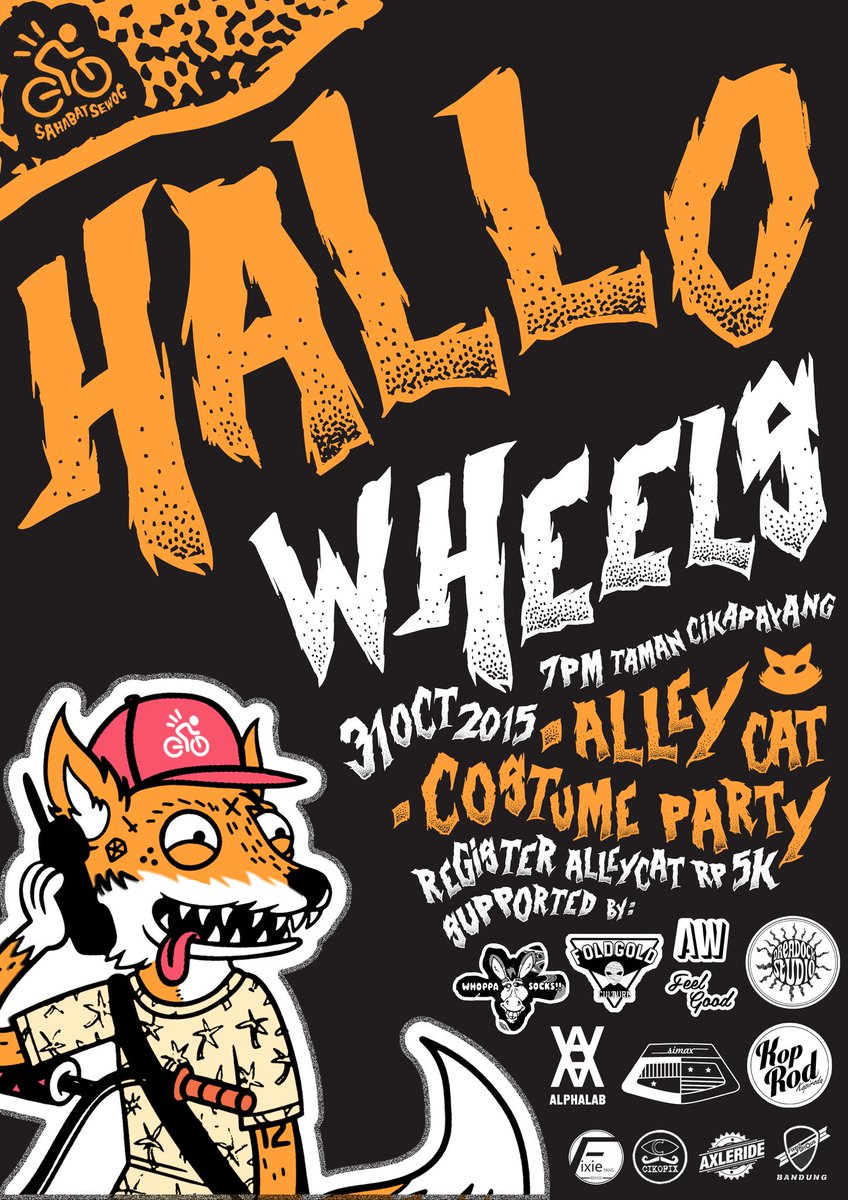 Hallowheels (Alleycat &amp; Costume Party)
31 Oktober 2015 at Taman Cikapayang Bandung
