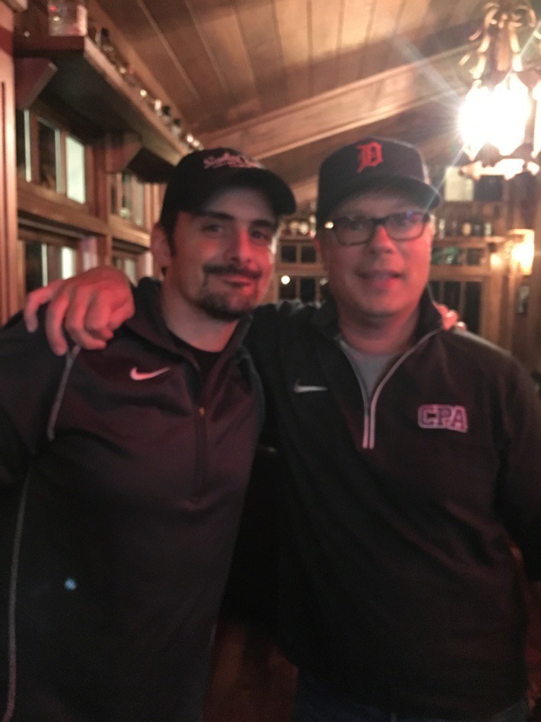 Wildaboutmusic's tweet photo. Here are @BradPaisley &amp; @DeatonRobert as we are working hard and hardly working tonight on @CountryMusic Awards. https://t.co/b6MSCMu0DJ