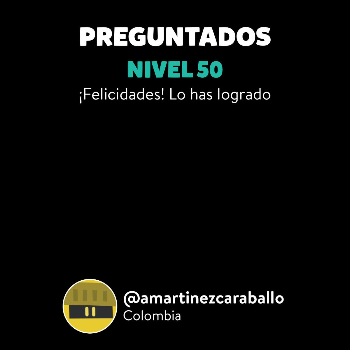 amartinez86's tweet photo. ¡@amartinezcaraballo ha subido al Nivel 50 en Preguntados! https://t.co/cs6CXthqN5 https://t.co/b10vzJ6vWA