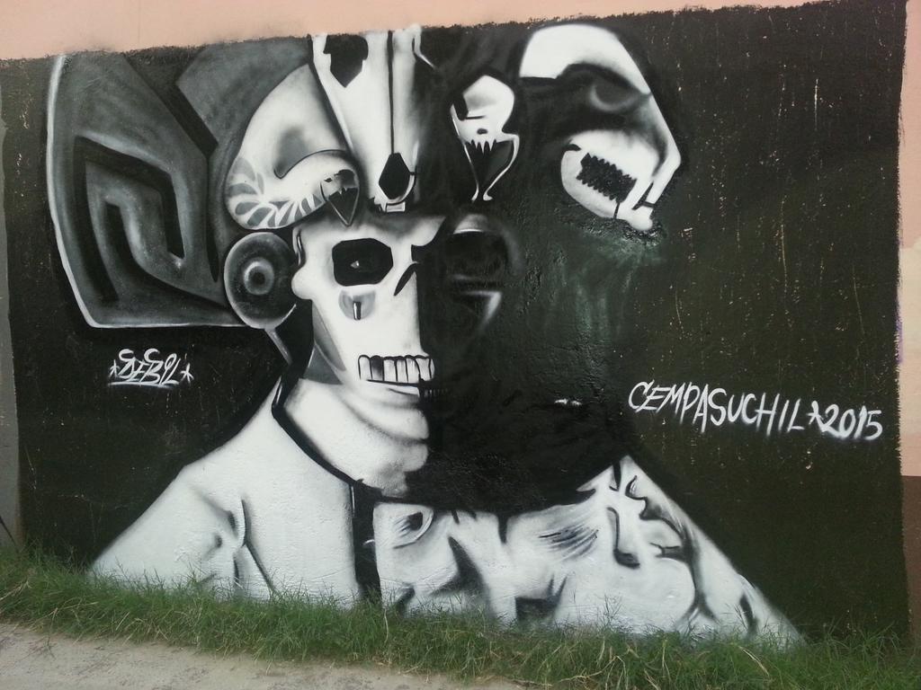 antoniosolanoa's tweet photo. #Chilpancingo Obras de arte alusivas a #DiaDeMuertos en barda de #ESFAID @ElChulote_ @GobChilpancingo https://t.co/eBwhYRnBFr