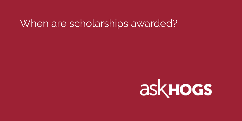 AskHogs's tweet image. When are scholarships awarded?

Learn more here: asku.co/AskHogs/questi…