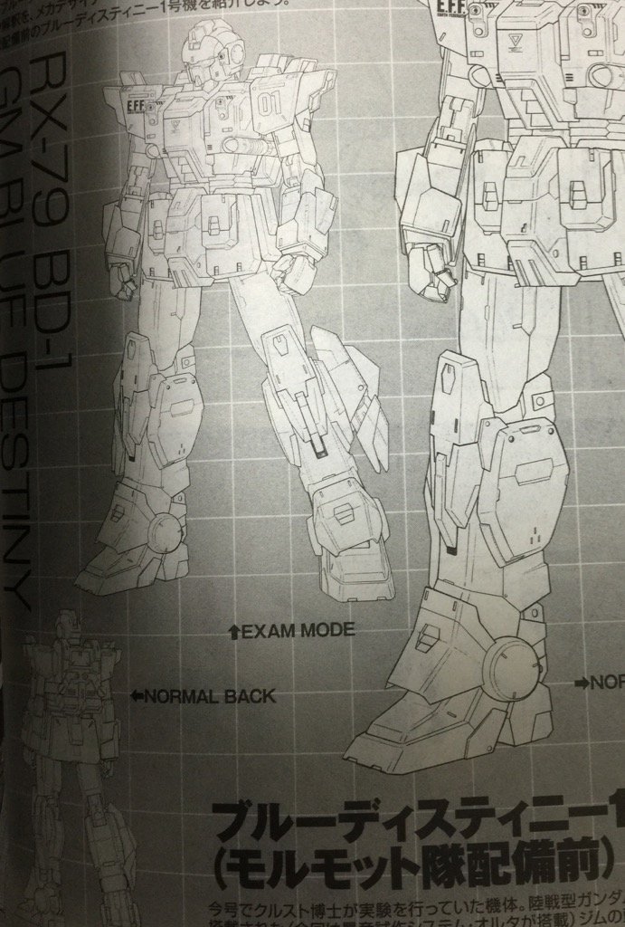 Naoki Titanomachia準備中 本日発売のガンダムエース12月号 メカデザインを担当しておりますthe Blue Destinyのメカ解説はモルモット部隊配備前のブルーの線画 前回のカラー画稿よりもディテールがわかりやすいと思います 本編共々よろしくお願いします