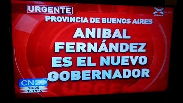 GuilleLobo's tweet photo. CN23 "Anibal Fernandez es el nuevo Gobernador" https://t.co/6rl5G8RN31