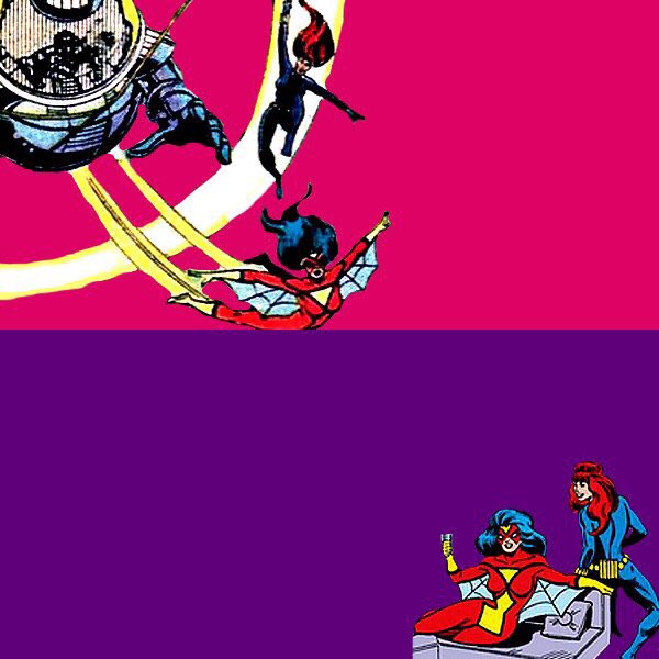 xJessicaDrew's tweet image. “90's Spider-Woman and Black Widow. ~”