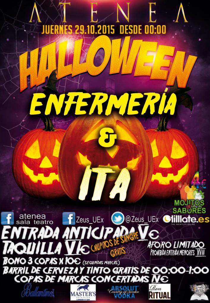 Zeus_UEx's tweet photo. Deja que te atrape nuestra tela de araña un JUERNES más... Enfermería &amp; ITA amenizan tu Halloween
#MovimientoAtenea https://t.co/ktBDymFFf9