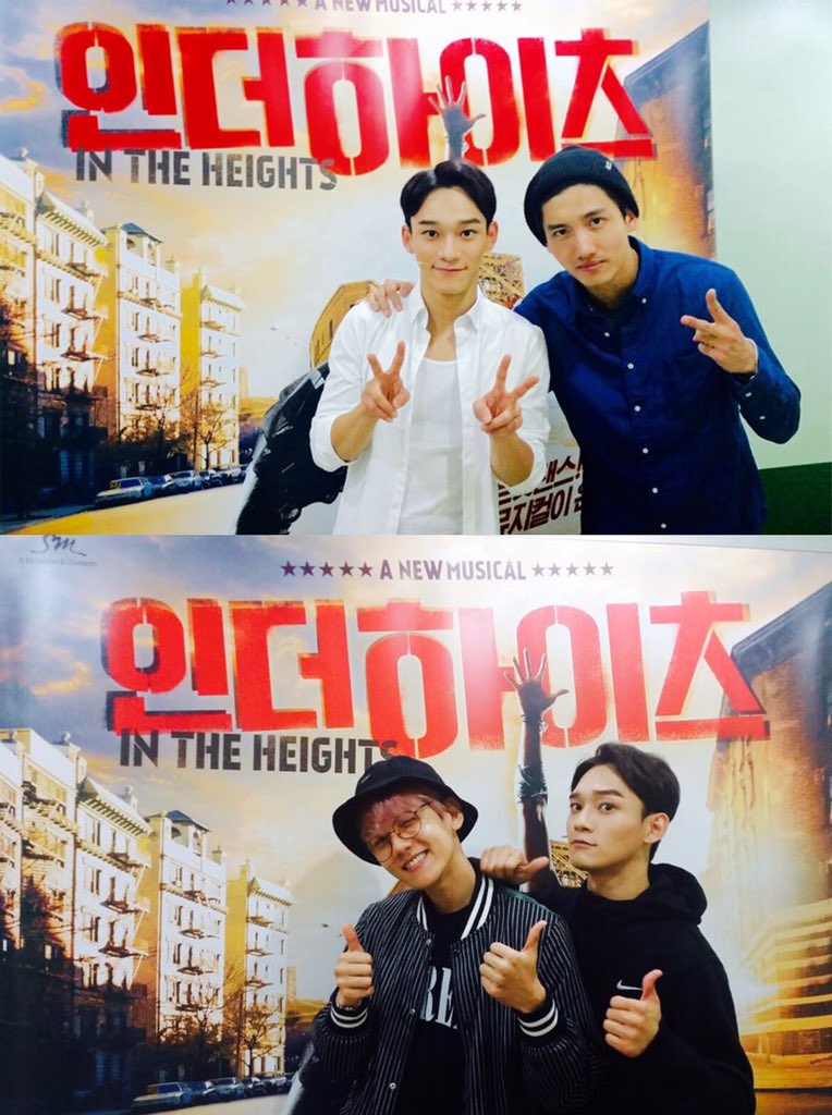 InTheHeights_Kr's tweet photo. 지난주 금요일! #동방신기 의 #최강창민 #엑소 의 #백현 이 워싱턴 하이츠에 방문해 뜨거운 불금을🔥🔥 함께 보냈습니다! 관람 후 엄지 척!👍👍 감사합니다😍 https://t.co/L5QJjpp8P1