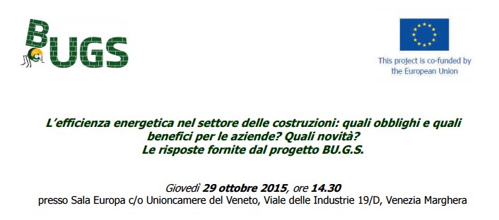 unioncamereVEN's tweet photo. Progetto @bugsproject efficienza energetica settore #costruzioni | 29/10 ore 14.30 #Venezia https://t.co/DMoCxfofTW https://t.co/jHeQAuxgEh