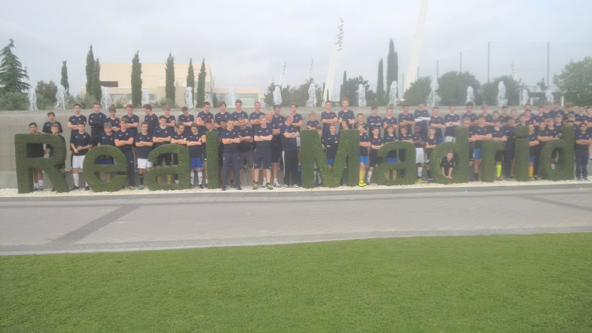 TouringSport's tweet photo. Arrival at Real Madrid 1st team training complex for coaching session with Real's academy coaches. https://t.co/922MWu7K0K