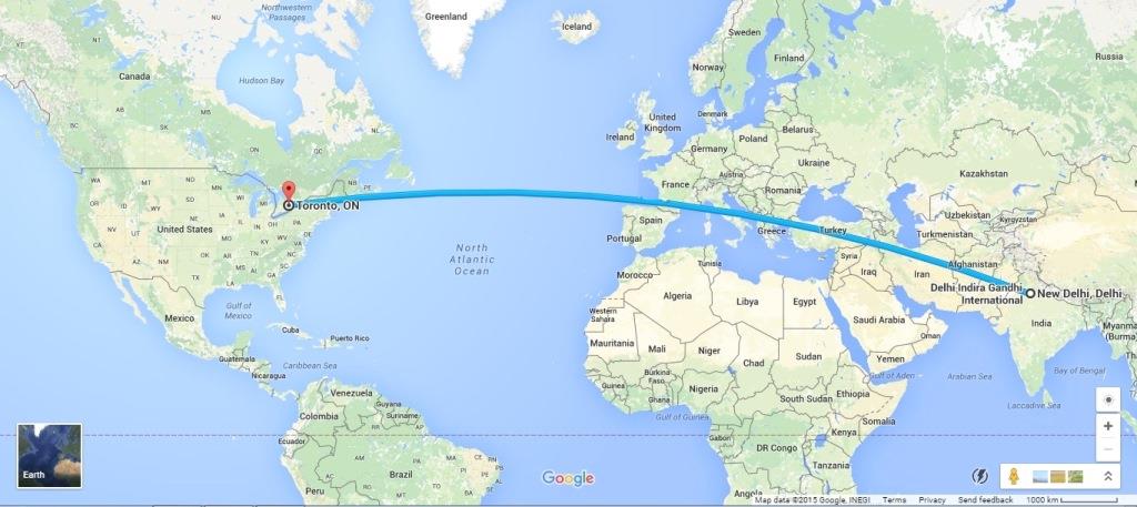 Distance Between Toronto And India Ο Χρήστης Canada In India Στο Twitter: "Distance Btwn #Delhi & #Toronto Is  11,625 Km. Cover This Distance W. @Aircanada's Nonstop Service, Coming  Soon! Https://T.co/Ievheizkxq" / Twitter