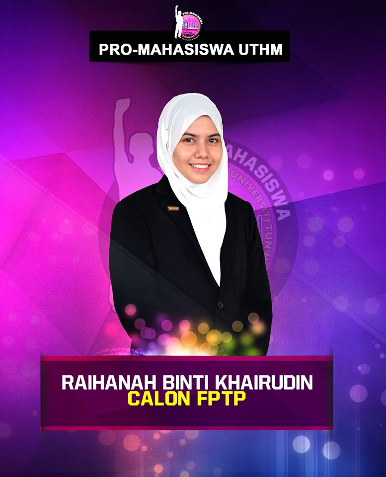 brodan_77's tweet photo. Calon Kerusi FPTP

Raihanah Binti Khairudin 

#HeilProM
#WeUniteForStudents
#IniKaliKitaPimpin https://t.co/5IrFUQ3cxb