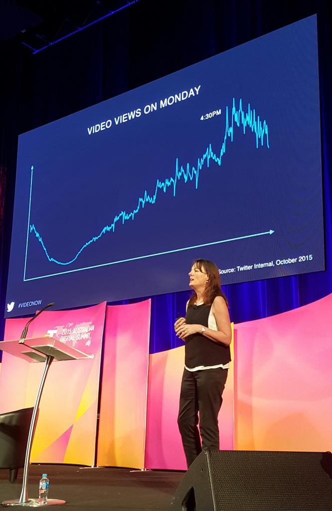 montyhamilton's tweet photo. .@KazStocks @TwitterAU MD the final awesome keynote for the 2015 #TelstraSummit... Its all about video Video VIDEO! https://t.co/mi4mcnL0TO