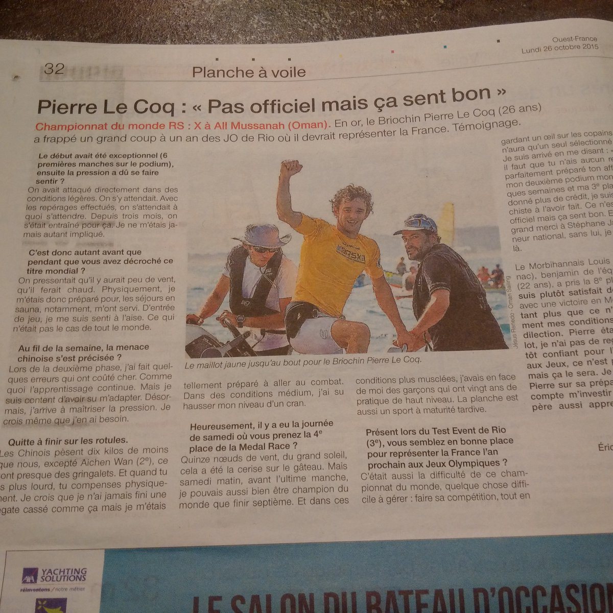 jegouvincent's tweet photo. Bravo à #pierrelecoq briochin et bien parti pour les JO de Rio #cmvsb @VilledeStBrieuc https://t.co/LHLBVn65IP