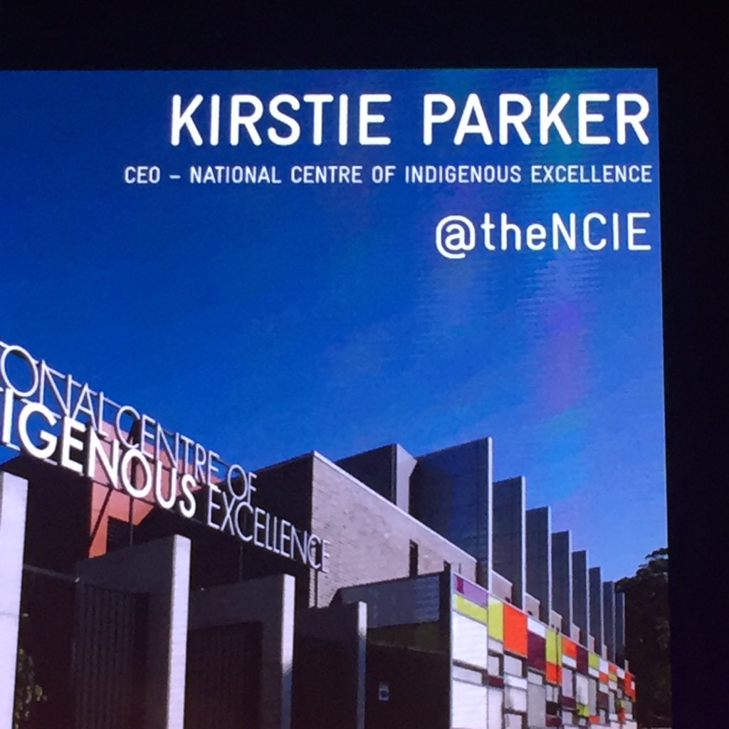 NickyWill100's tweet photo. Brilliant to finish with Kirstie the new CEO of the National Centre for Indigenous Excellence #TelstraSummit https://t.co/uGG9eVen56
