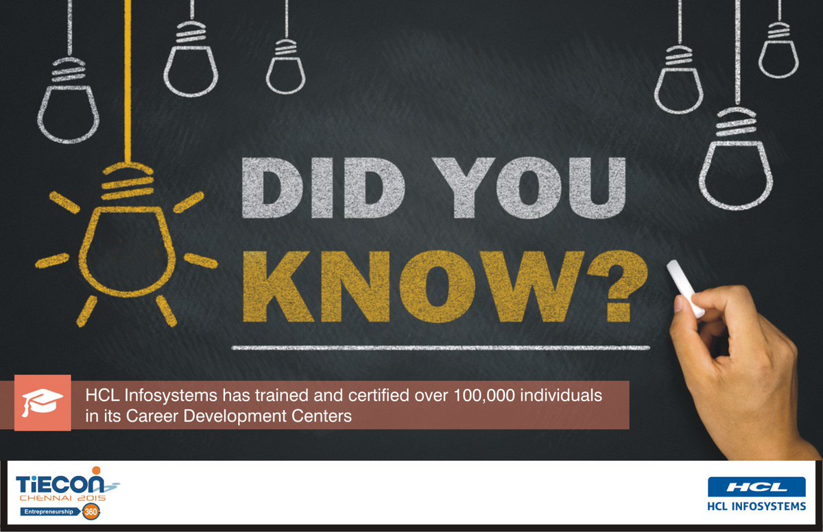 TiEChennai's tweet photo. Interesting Fact #8 about HCL Infosystems. #HCLScribes #TiECONChennai https://t.co/5RYV6tHtEF