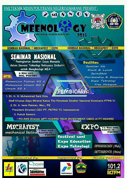 Yuk ikutan Mechanical Weekend Technology 2015, Buruan daftar seminar nasionalnya (tmpt terbatas) &amp; ada mechafest lho