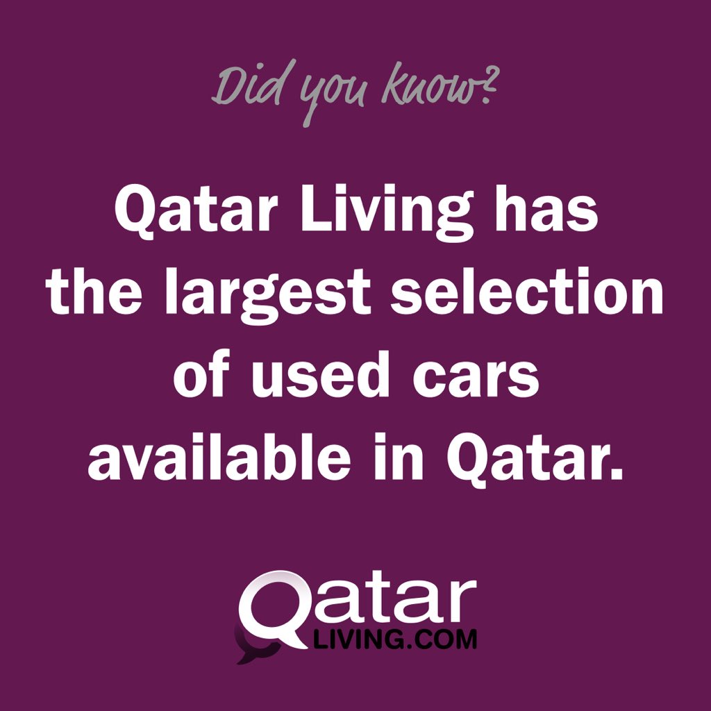 qatarliving's tweet photo. More than 200 people sell their vehicles on Qatar Living every day.
https://t.co/xAc0r4piOV
#QL10YEARS https://t.co/KUA50PERE1