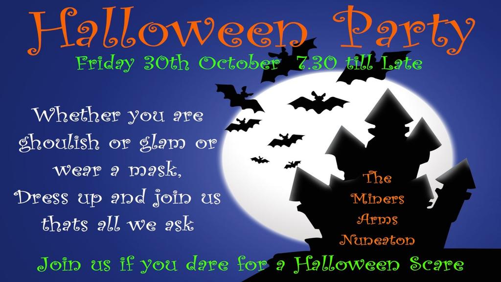 BestPubNuneaton's tweet photo. Halloween Party this Friday https://t.co/etUI4N5TgM