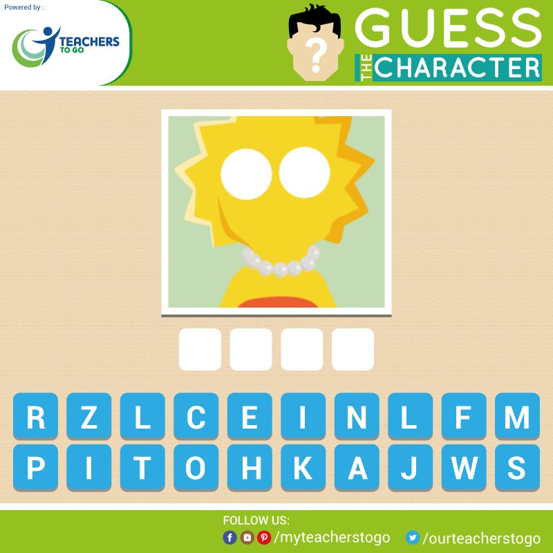 OurTeacherstoGO's tweet photo. TTG #CommunityGame GUESS The CHARACTER!
Like us https://t.co/nDUN8s5mRw
#TTGGetsSocial #FunWayofLearning https://t.co/ofI5MSajv8