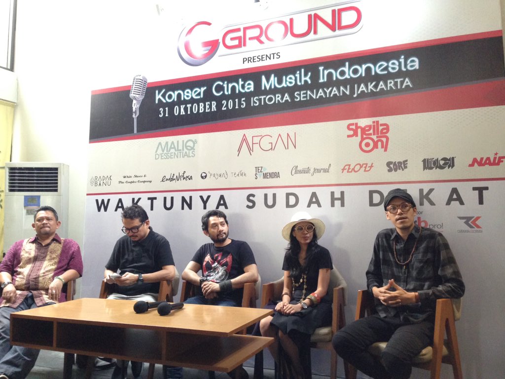 endahNrhesa's tweet photo. Press conference Konser Cinta Musik Indonesia #earStory @KonserCMI https://t.co/9FrWFV54pT