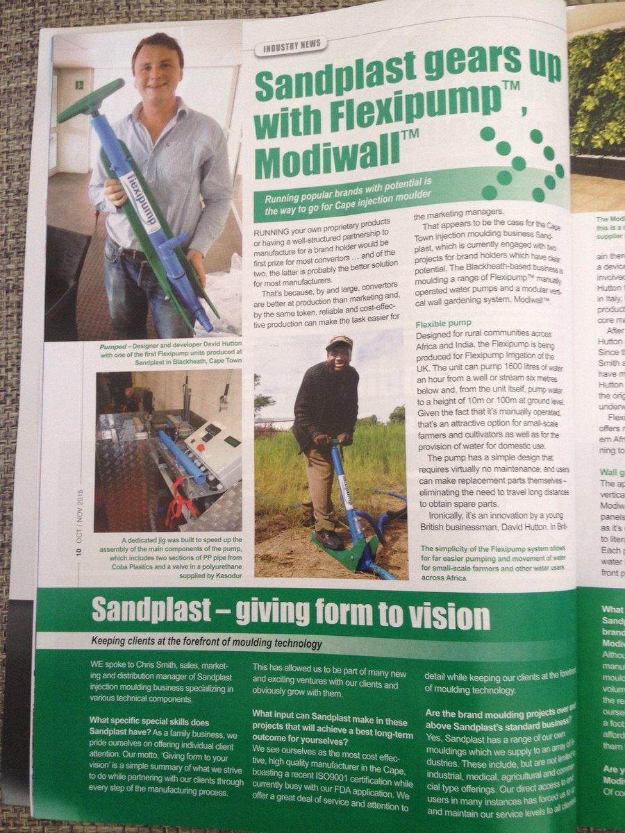 flexipump's tweet photo. The flexipump's been given a great write up in this months SA Plastics magazine. #flexipump @PlasticsSA https://t.co/SeldfrVdKh