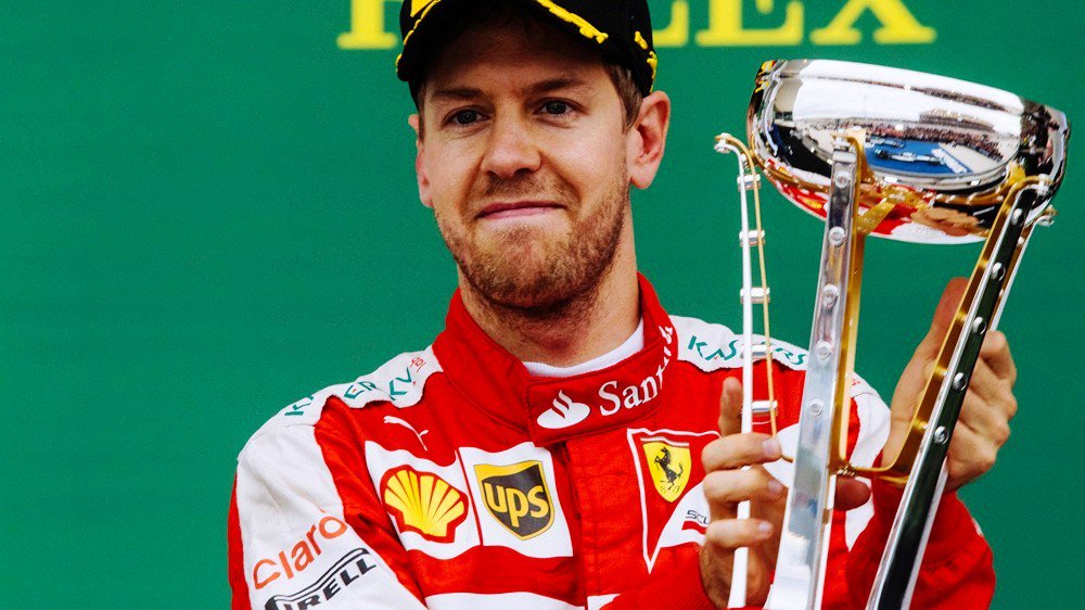 UPSTurkiye's tweet photo. Dünkü Amerikan GP'sinde @ScuderiaFerrari'den #SebastianVettel 13. sırada başladığı yarışı 3. bitirdi. #ForzaUPS #F1 https://t.co/lwGaFLrjfL