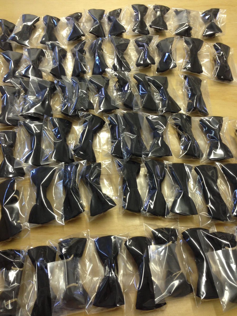 Sent out a BIG order of black bow ties for a corporate function last week!