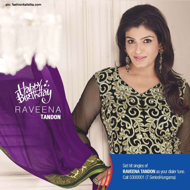 She has been rocking the movie screens with her brilliant acting. Wishing a very happy birthday to RAVEENA TANDON! 