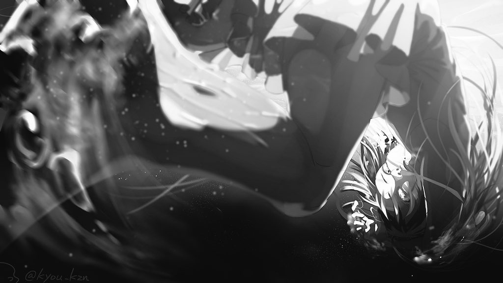 #描いた絵をモノクロにしていくとかっこいい
薄いか濃いかだな 