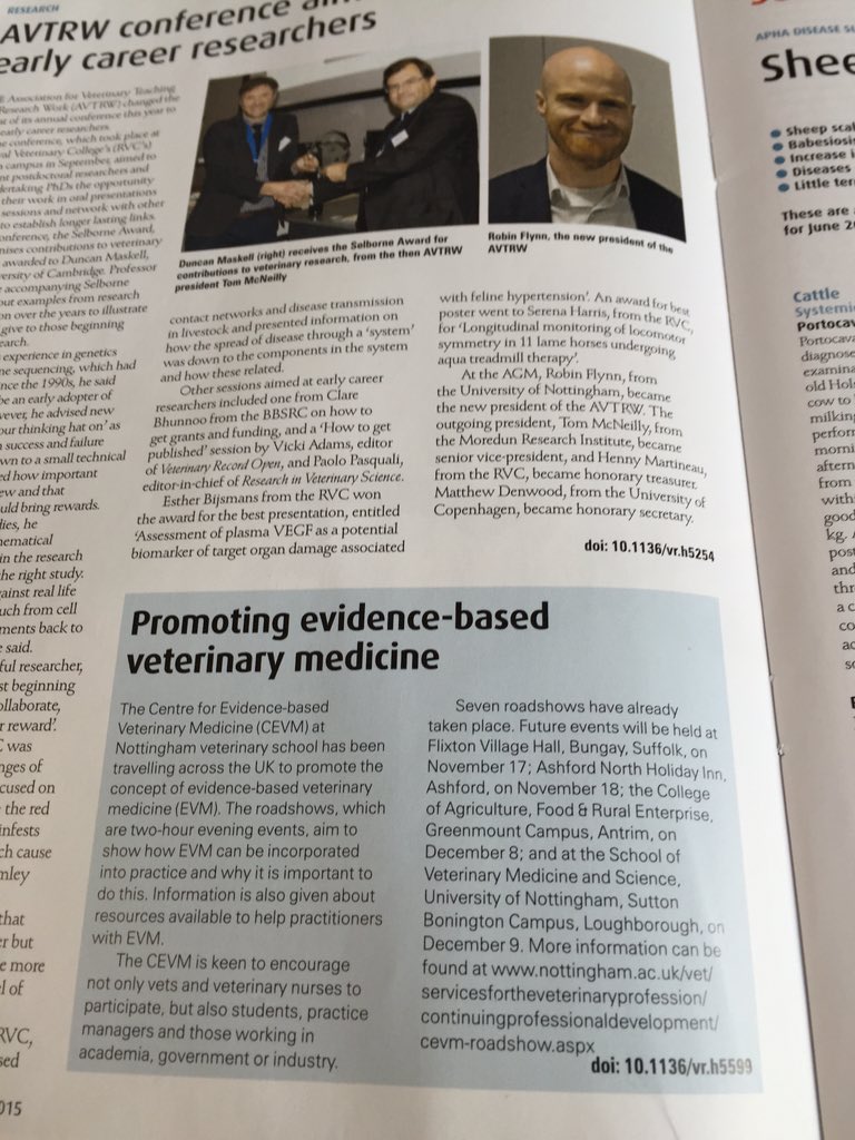 CEVetM's tweet photo. Join our roadshow https://t.co/FMo0NKOAgu Thanks @Vet_Record &amp; @RobinFlynn20 from @NottinghamVets is @AVTRW_UK pres https://t.co/brZKQce9yN