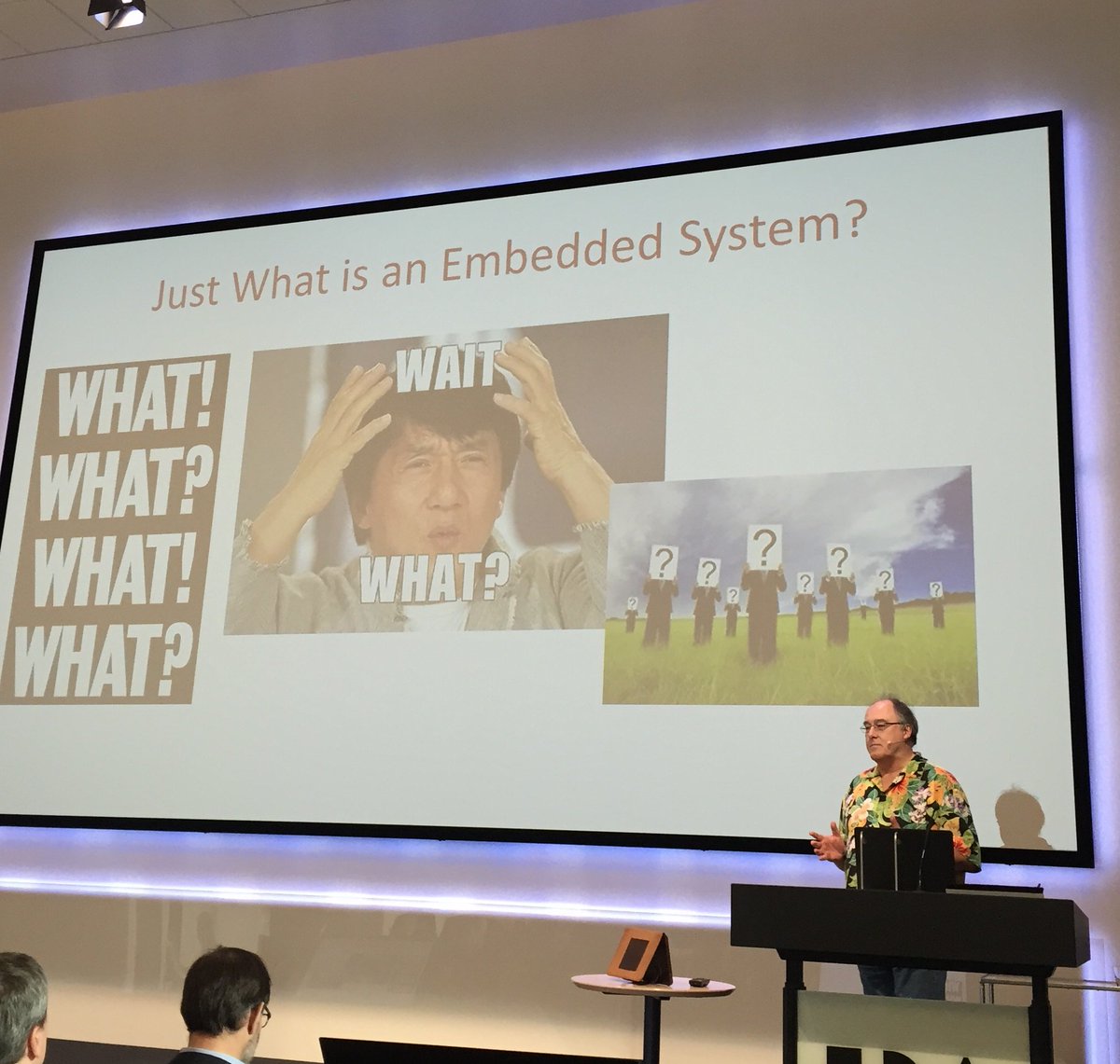 IDAdk's tweet photo. Ingeniøren @MaxMaxfield taler lige nu om embedded teknologi til Embedded Everywhere 2015 #IDAee #ee15dk https://t.co/ZoK3RP2q8k