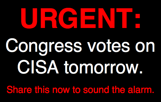 fightfortheftr's tweet photo. It only takes a second to retweet this, but if we don't stop #CISA, we'll regret it forever. https://t.co/9Yip2l0bDe https://t.co/FNr1yxRLpk
