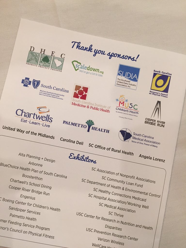 SC_IMPH's tweet photo. In great company as a #SCOS15 sponsor #SCaleDown @scdhec @bcbssc @PalmettoHealth https://t.co/AqE7CUuc5j