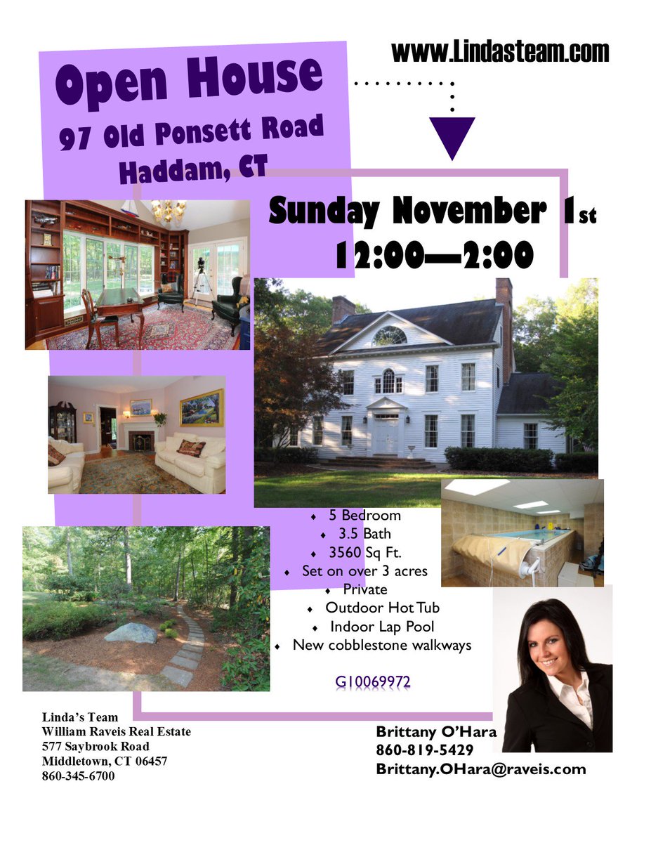 Lindas_Team's tweet photo. #OPENHOUSE #NOVEMBER1 #HADDAM #CONNECTICUT #HADDAMCT #EXCEPTIONALPROPERTY #HOMEFORSALE #LINDASTEAM #TOPTEAM https://t.co/5pPY8kaENf