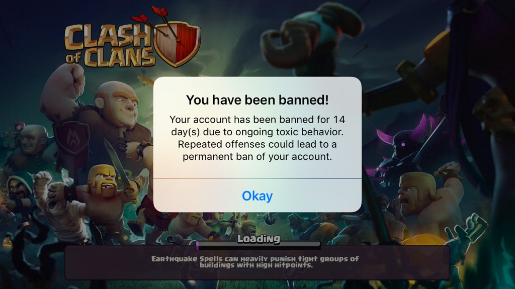 MYSTIC7's tweet photo. Someone help me fix this.... I did nothing wrong in-game @ClashofClans #FreeWite https://t.co/6aSK3Ho57N