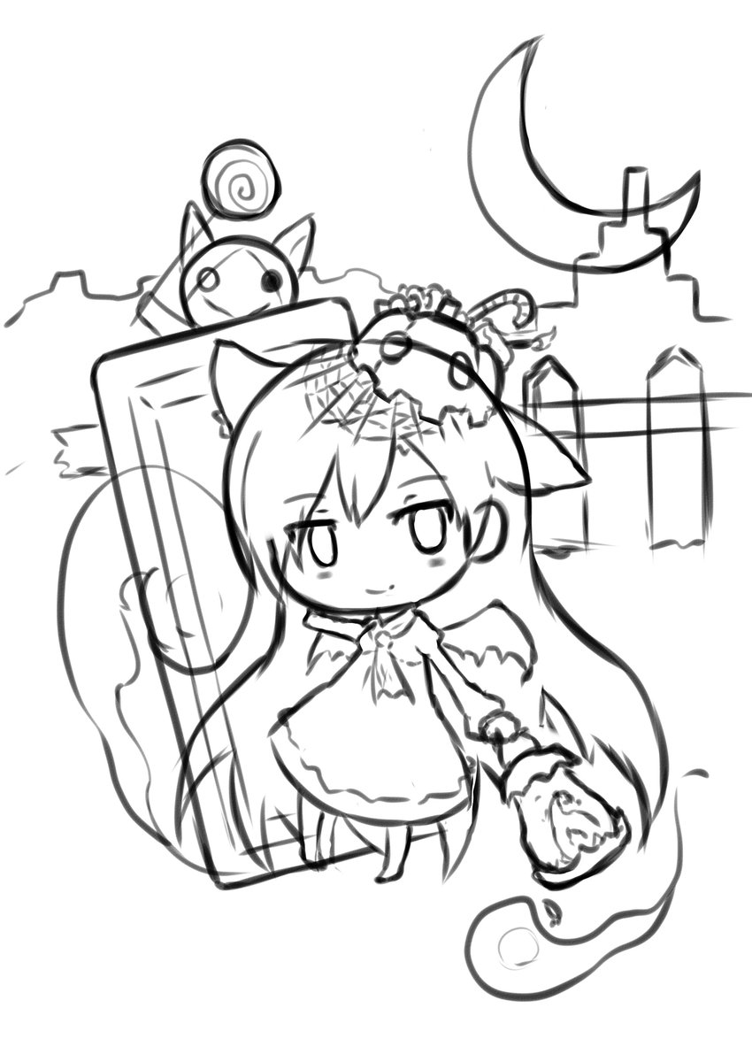 @onidourou00 
ラフ描いてみました!デフォ絵で申し訳ないですが… 