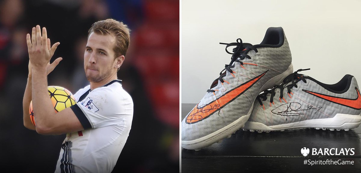 BarclaysFooty's tweet photo. Fancy winning signed astro boots worn by hat-trick hero @hkane28 at our Walking Football match? RT by 2pm tomorrow. https://t.co/30nzDsnLCc