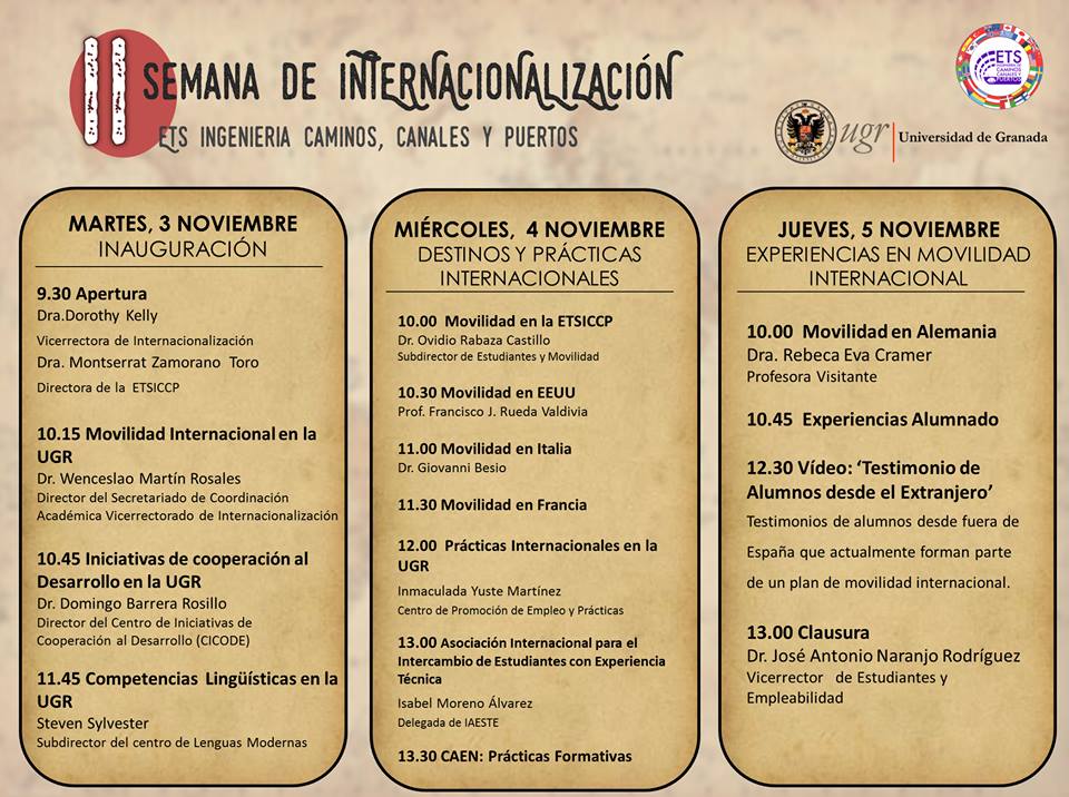 ETSICCP's tweet photo. Ya podéis mirar la programación oficial de la II Semana de Internacionalización. ¡Ya sólo queda una semana! https://t.co/RNXe00ZyP2