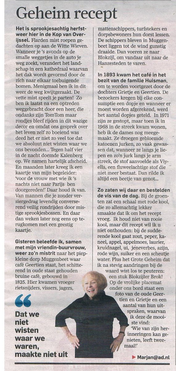 HRCGeertien's tweet photo. Mooi stukje over ons en onze bijzondere "rode kool"in het Algemeen Dagblad van @marjanberk https://t.co/tkZbN8dqNx